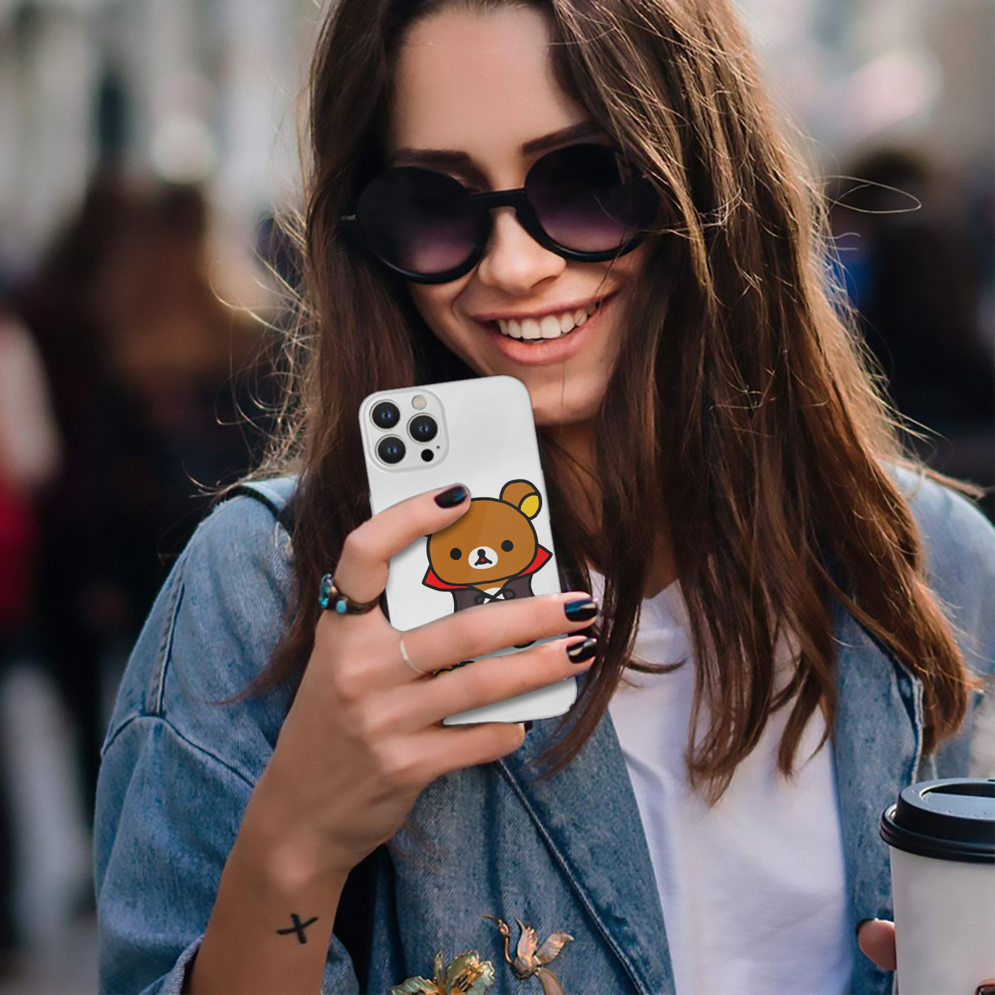 （画像用） リラックマ リラックマ キイロイトリ Rilakkuma Korilakkuma Kiiroitori 【iPhone 14シリーズ対応】ハードケース